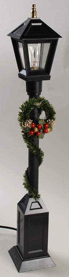 Accessories Lamppost With Wreath And Garland - No Box by Byers' Choice Ltd-1