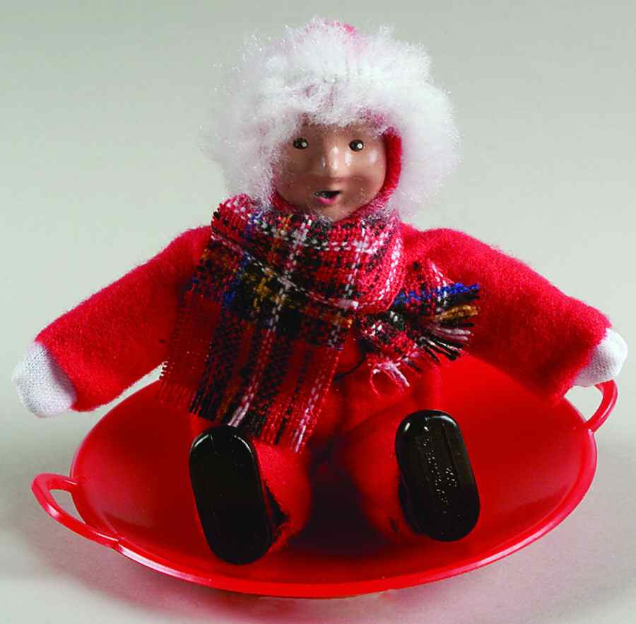Winter Outdoor Activities Toddler On Snowsaucer-Red - No Box by Byers' Choice Ltd-1
