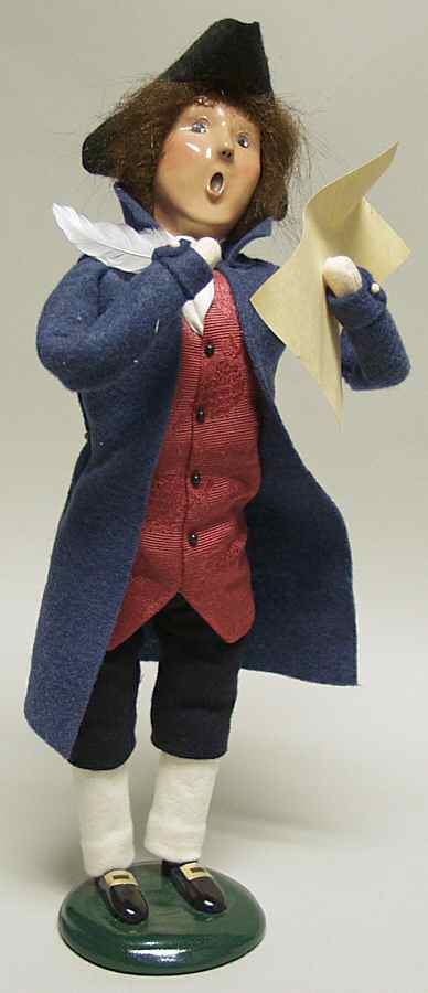 Williamsburg Man With Bill Of Rights  And Feather Pen - No Box by Byers' Choice Ltd-1