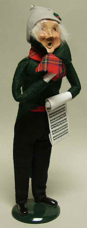 Traditional Assorted Carolers Grandfather With Music-Green - No Box by Byers' Choice Ltd-1