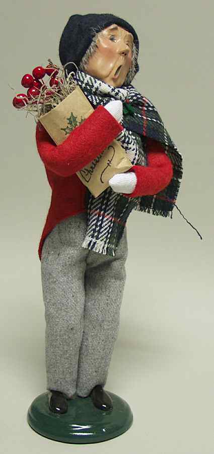 Traditional Assorted Carolers Grandfather Shopper With Cherries - No Box by Byers' Choice Ltd-1