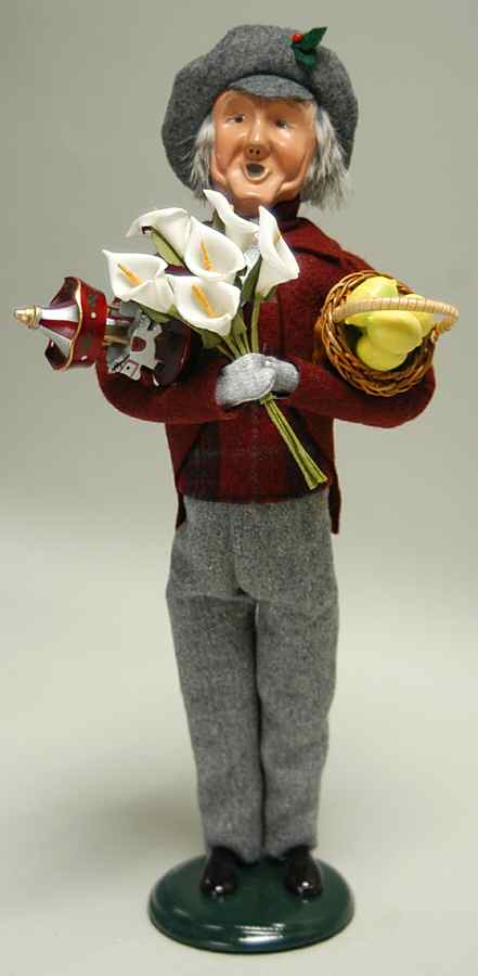 Traditional Assorted Carolers Grandfather Shopper With Lilies - No Box by Byers' Choice Ltd-1