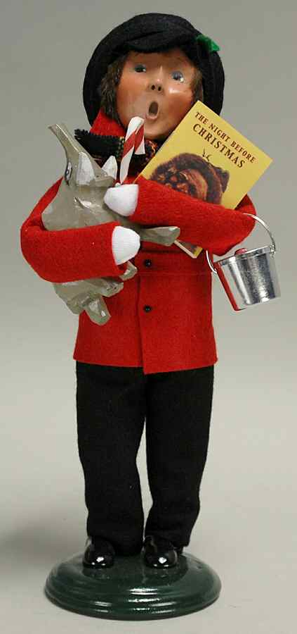Traditional Assorted Carolers Boy With Toy Elephant - No Box Nb371 by Byers' Choice Ltd-1