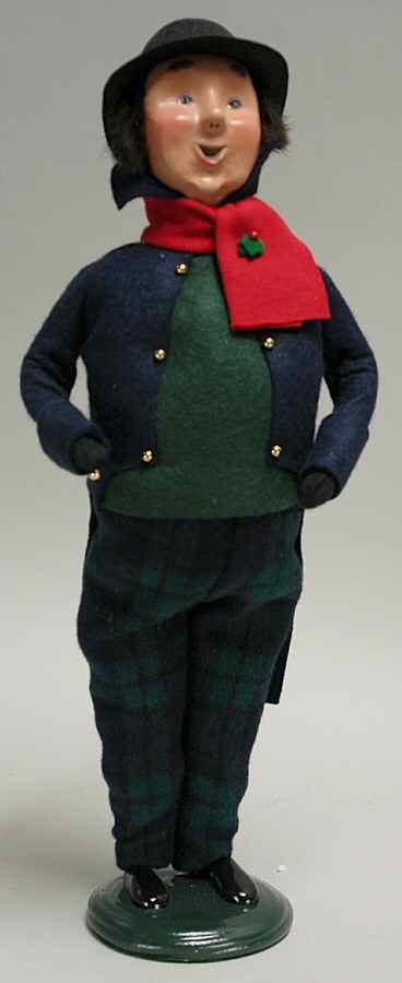 Traditional Assorted Carolers Man With Black Hat - No Box by Byers' Choice Ltd-1