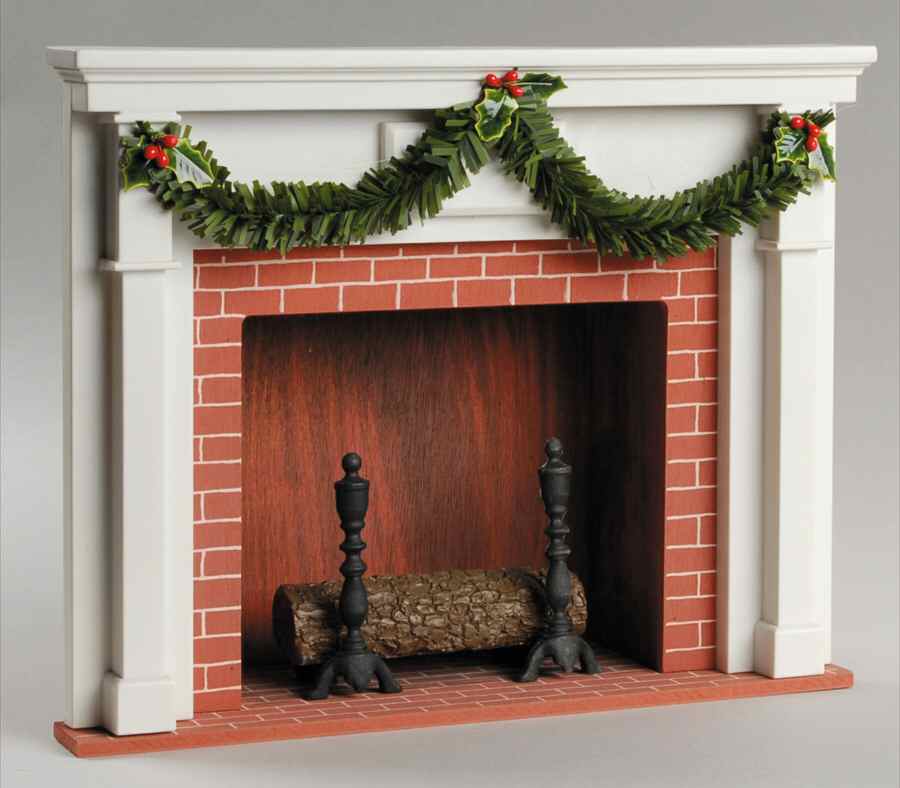 Accessories Fireplace-Brick - No Box by Byers' Choice Ltd-1