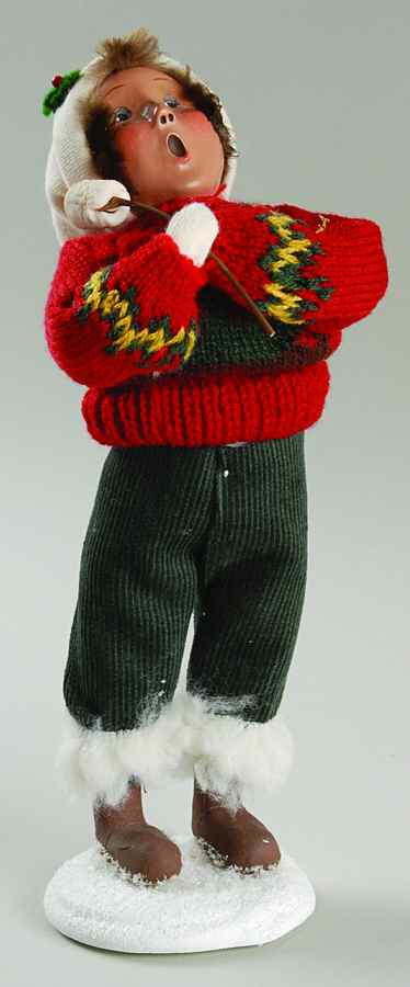 Traditional Assorted Carolers Boy With Marshmallow - Nb386, No Box by Byers' Choice Ltd-1