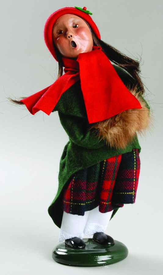 Traditional Assorted Carolers Girl With Brown Muff - No Box by Byers' Choice Ltd-1
