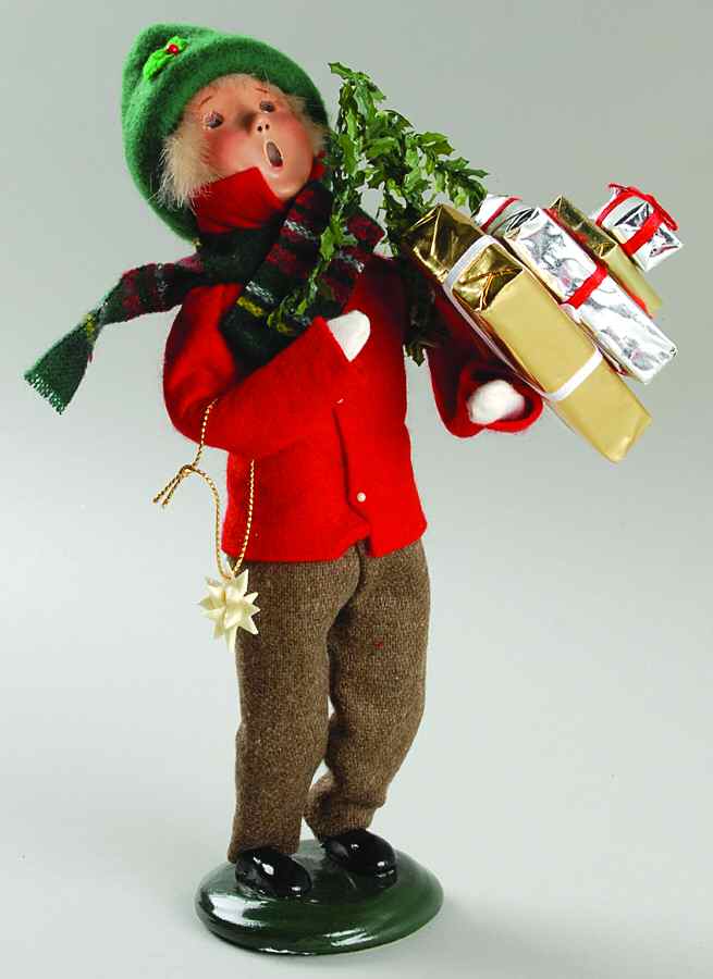 Traditional Assorted Carolers Boy Shopper - No Box by Byers' Choice Ltd-1