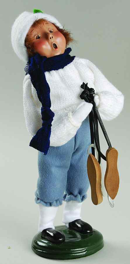 Traditional Assorted Carolers Boy With Skates - No Box by Byers' Choice Ltd-1
