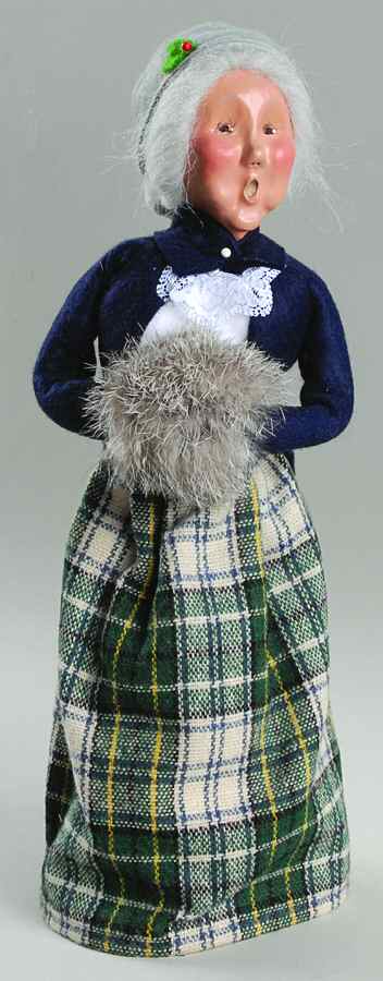Traditional Assorted Carolers Grandmother With Muff-Blue Lace Cravat - No Box by Byers' Choice Ltd-1