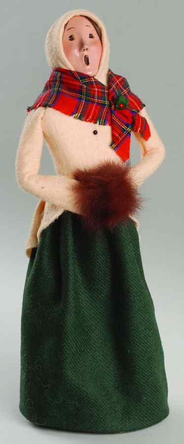 Traditional Assorted Carolers Woman With Brown Muff - No Box by Byers' Choice Ltd-1