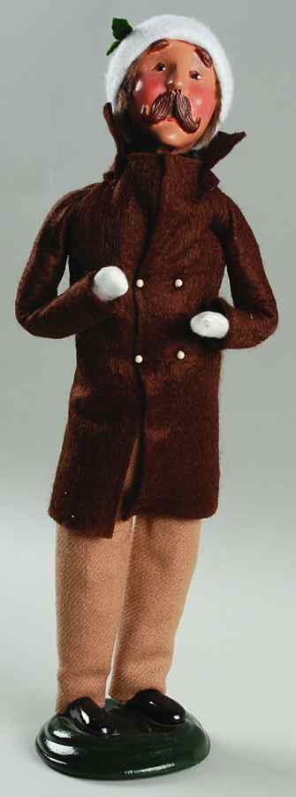 Traditional Assorted Carolers Man With Brown Coat - No Box by Byers' Choice Ltd-1
