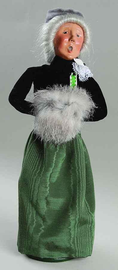 Victorian Assorted Carolers Grandmother With Muff-Black Green - No Box by Byers' Choice Ltd-1