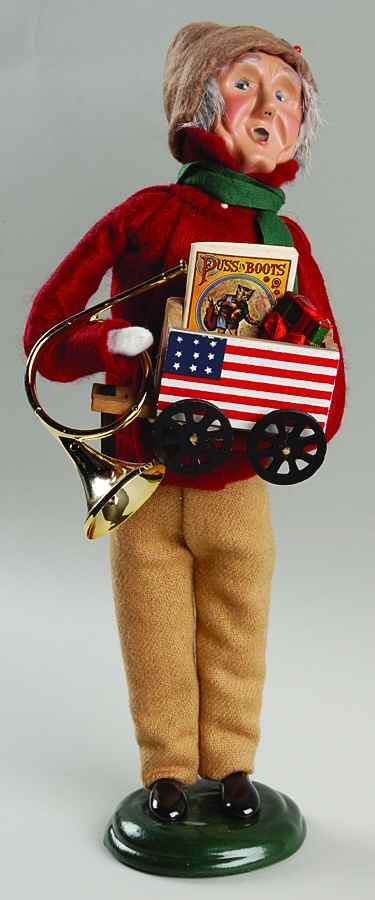 Traditional Assorted Carolers Grandfather With Horn & Wagon - No Box by Byers' Choice Ltd-1