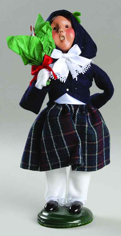 Traditional Assorted Carolers Girl With Candy Canes-Blue - Nb472, No Box by Byers' Choice Ltd-1
