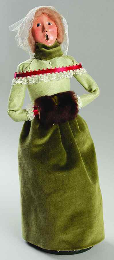 Traditional Assorted Carolers Victorian Woman(Brown Muff) - No Box by Byers' Choice Ltd-1