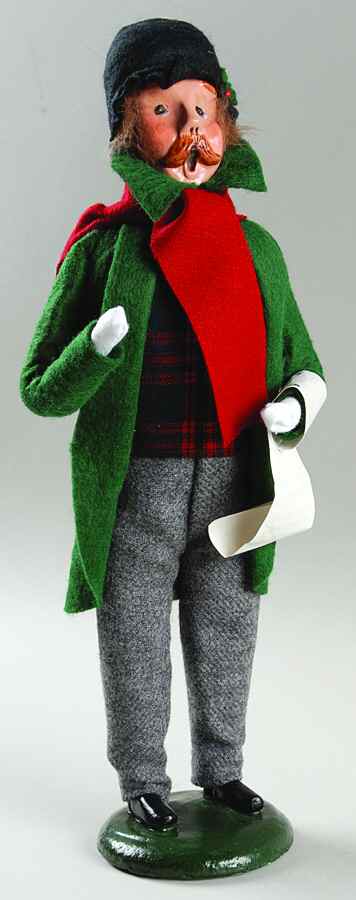 Traditional Assorted Carolers Mustache Man With Music-Green - No Box by Byers' Choice Ltd-1
