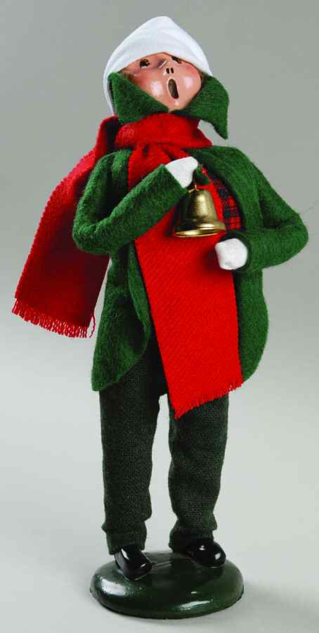 Traditional Assorted Carolers Boy With Bell And White Cap - No Box by Byers' Choice Ltd-1