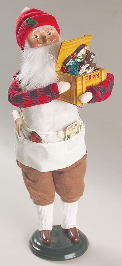 Santa & Mrs Claus Working Santa With Toy Box - No Box by Byers' Choice Ltd-1