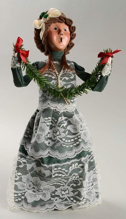 Traditional Assorted Carolers Woman W/ Garland Lace Dress - No Box by Byers' Choice Ltd-1