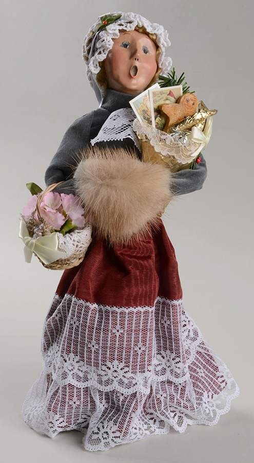 Traditional Assorted Carolers Victorian Woman With Baskets - No Box Nb882 by Byers' Choice Ltd-1