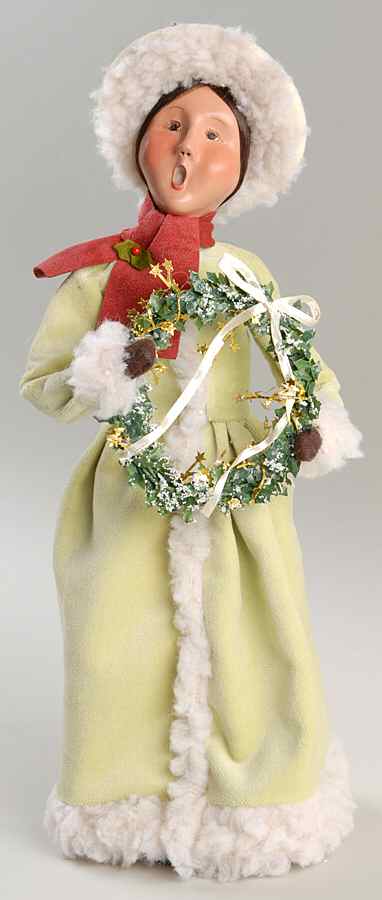 Victorian Specialty Families Sledding-Woman With Wreath - No Box by Byers' Choice Ltd-1