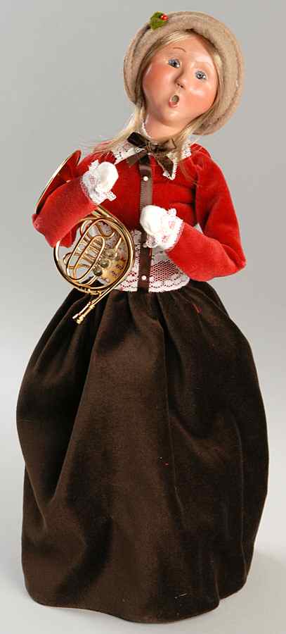 Victorian Specialty Families Musicians-Woman With French Horn - No Box by Byers' Choice Ltd-1