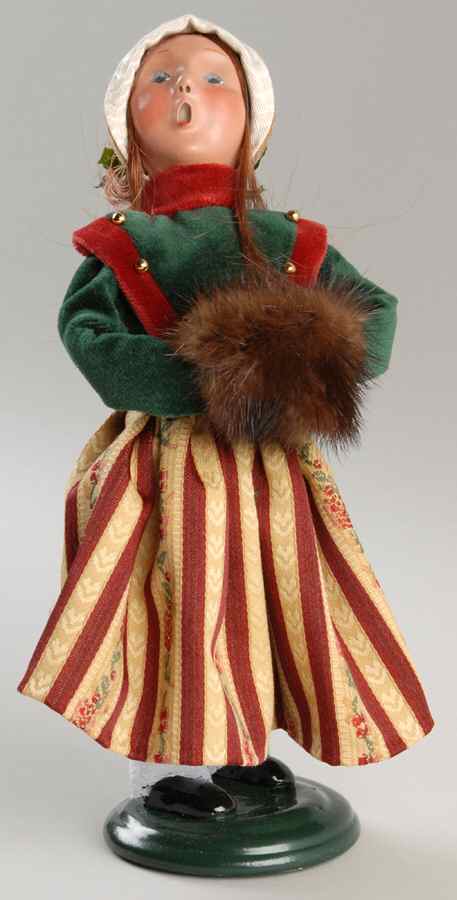 Victorian Specialty Families Green & Gold-Girl With Muff - No Box by Byers' Choice Ltd-1