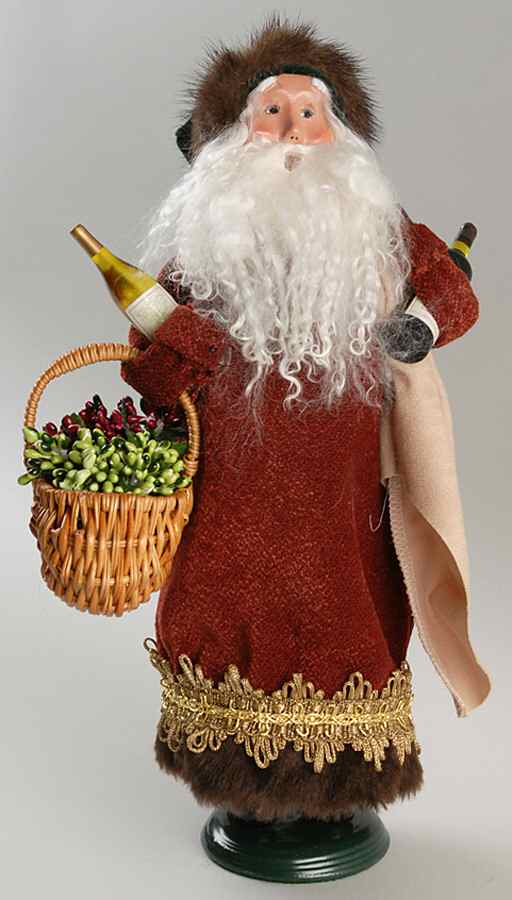 Santa & Mrs Claus Wine Santa - No Box 42 by Byers' Choice Ltd-1