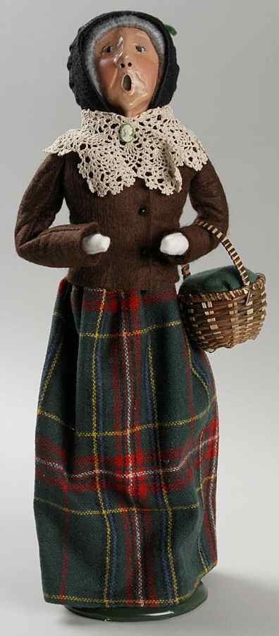 Traditional Assorted Carolers Grandmother With Basket-Lace Collar - No Box by Byers' Choice Ltd-1