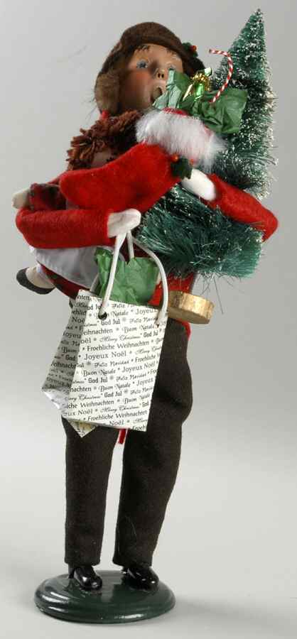 Traditional Assorted Carolers Man With Raggedy Ann And Tree - No Box by Byers' Choice Ltd-1