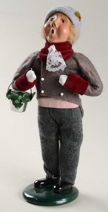 Traditional Assorted Carolers Victorian School Boy-Grey Pink - Nb775, No Box by Byers' Choice Ltd-1