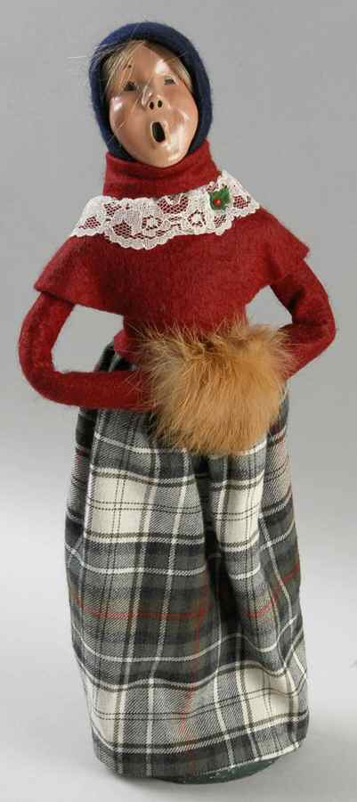 Traditional Assorted Carolers Woman With Muff & Lace Collar - No Box by Byers' Choice Ltd-1