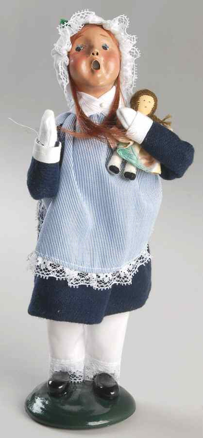 Traditional Assorted Carolers Fancy Blue Girl With Doll - Nb640, No Box by Byers' Choice Ltd-1