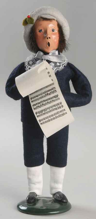 Victorian Assorted Carolers Boy With Music-Blue Suit - No Box by Byers' Choice Ltd-1