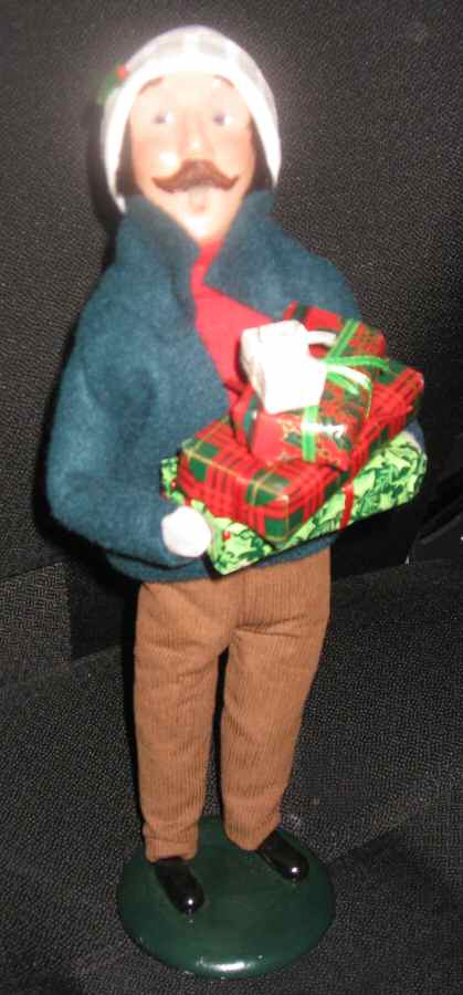 Traditional Assorted Carolers Man With Packages  - Nb646, No Box by Byers' Choice Ltd-1