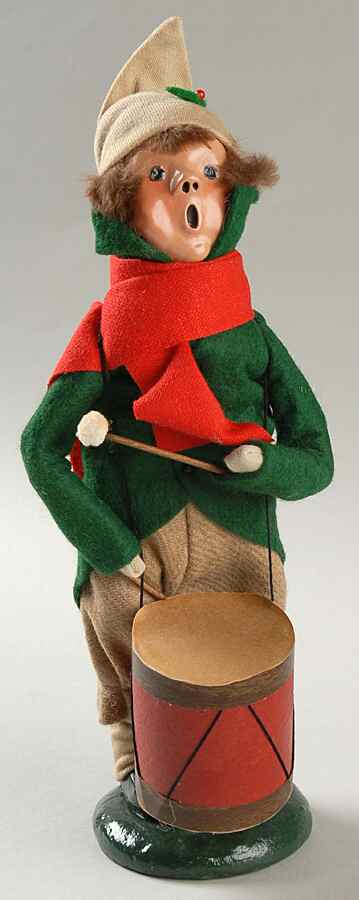 Musicians Drummer Boy-Green Coat - No Box by Byers' Choice Ltd-1