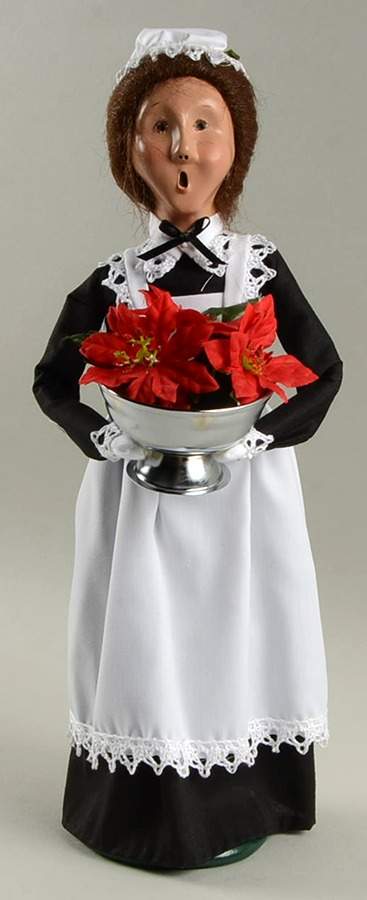 Professionals Maid With Poinsettias - No Box by Byers' Choice Ltd-1