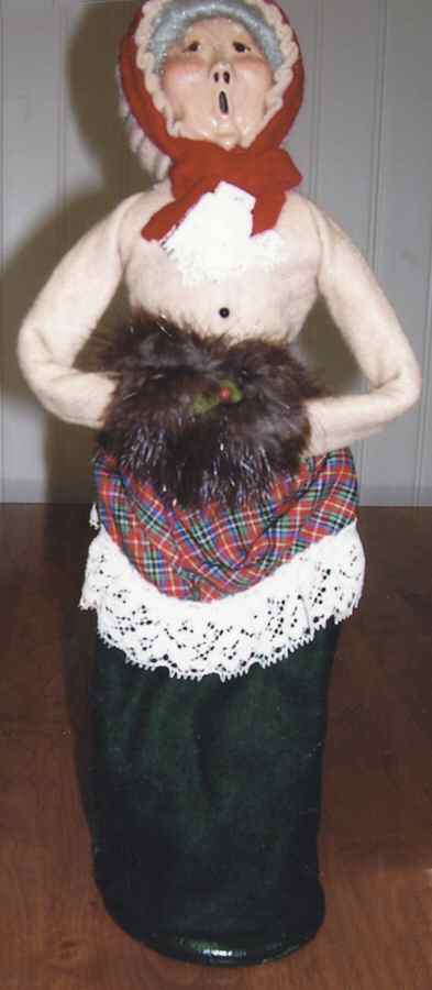Traditional Assorted Carolers Grandmother With Muff-Tan Coat Lace - Nb672  No Box by Byers' Choice Ltd-1