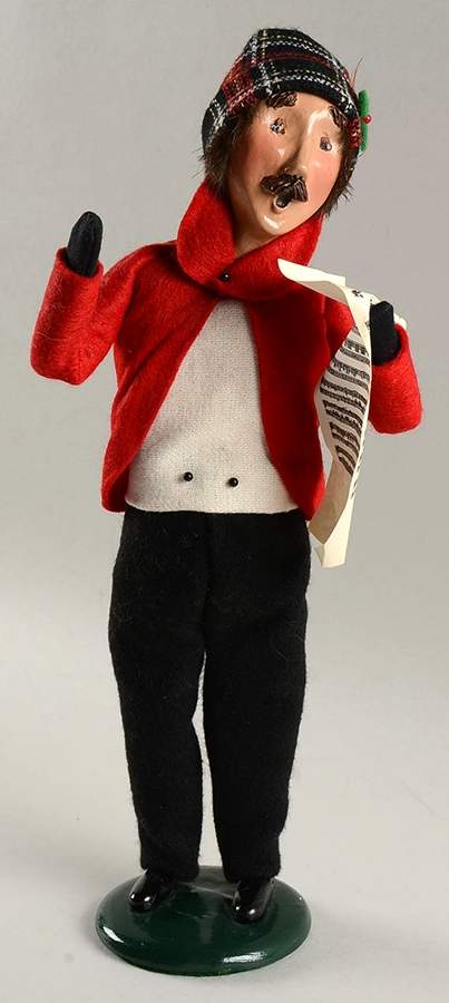 Traditional Assorted Carolers Mustache Man With Music-Red Coat - Nb1030, No Box by Byers' Choice Ltd-1