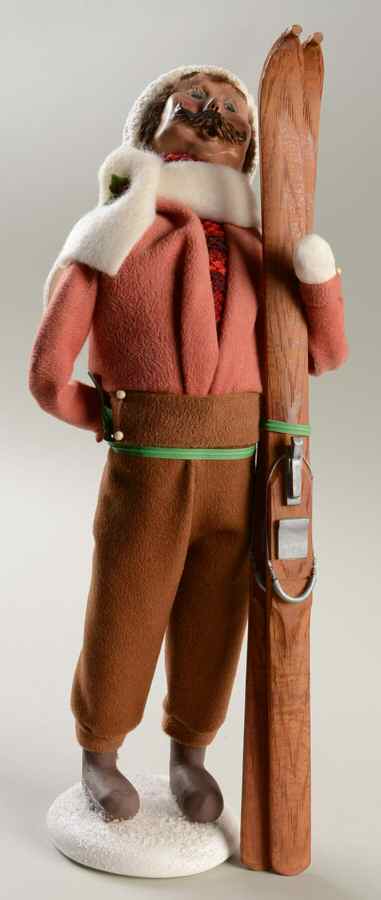 Winter Outdoor Activities Mustache Man With Skis - No Box by Byers' Choice Ltd-1