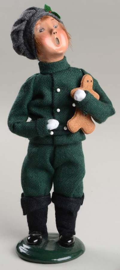 Traditional Assorted Carolers Boy With Gingerbread Man - Nb738, No Box by Byers' Choice Ltd-1