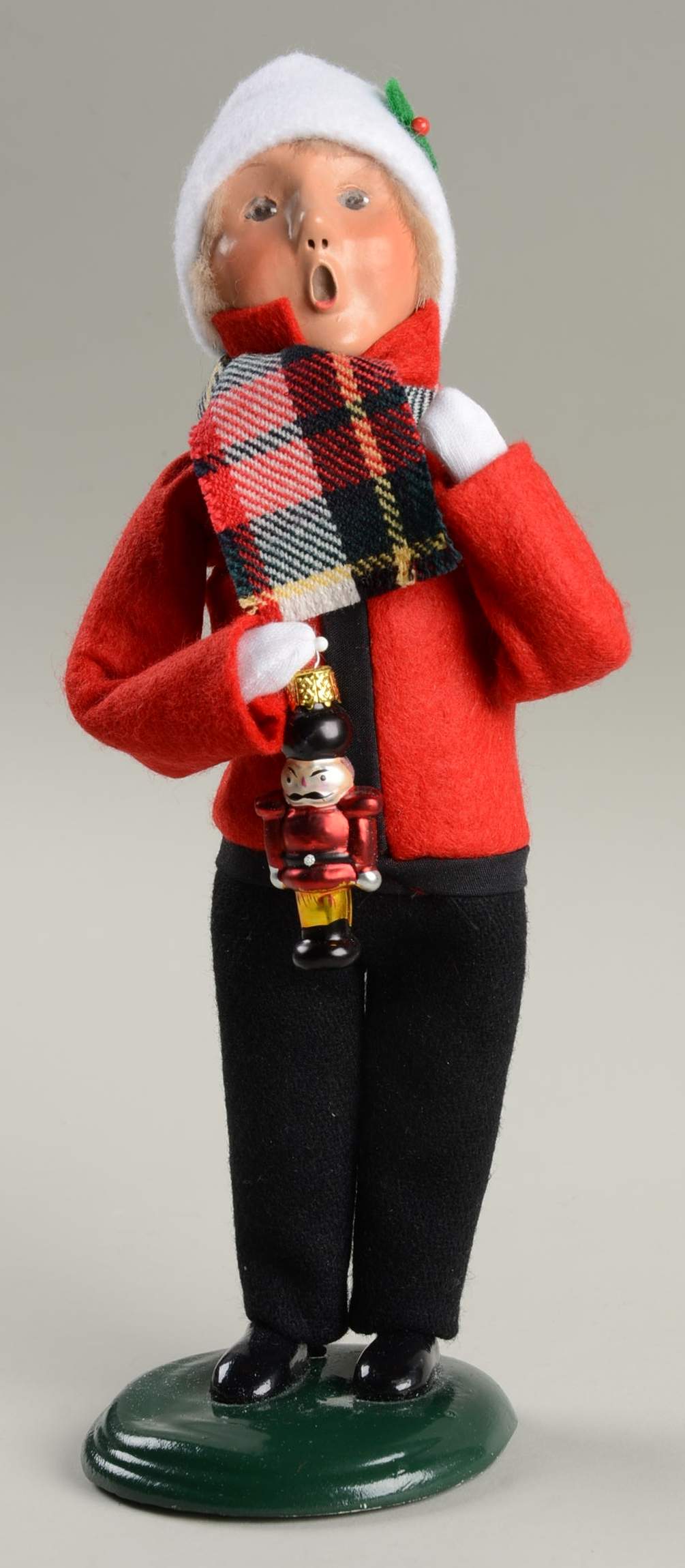 Traditional Assorted Carolers Boy With Nutcracker Ornament-Red - Nb746, No Box by Byers' Choice Ltd-1