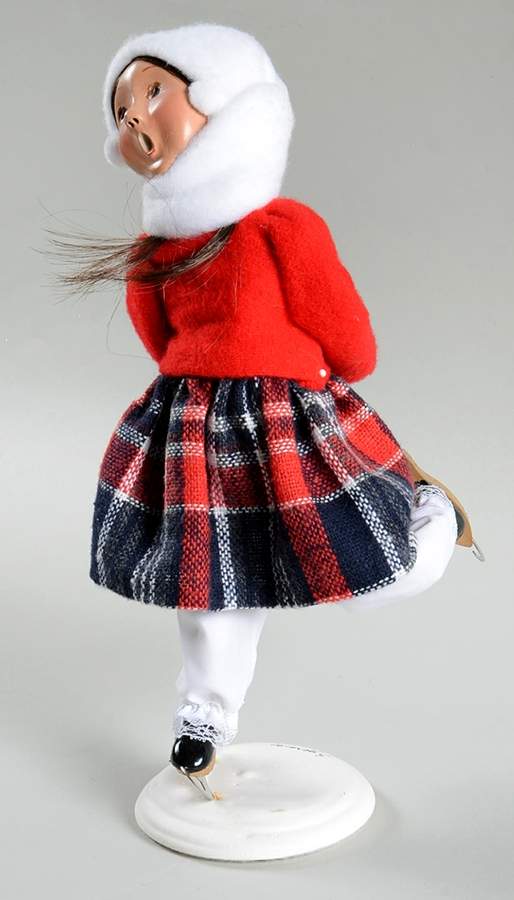Traditional Assorted Carolers Skater Girl-Red Coat - Nb772, No Box by Byers' Choice Ltd-1