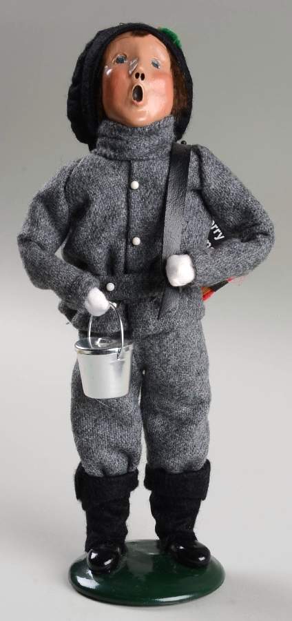 Traditional Assorted Carolers School Boy-Grey Suit - Nb790, No Box by Byers' Choice Ltd-1