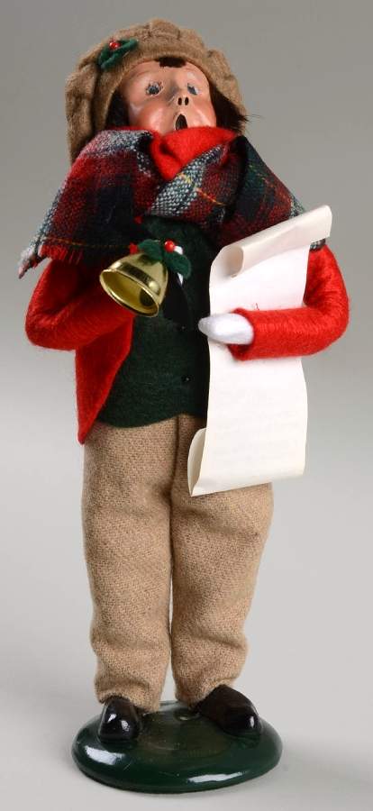 Traditional Assorted Carolers Boy With Bell- Red Coat - Nb794, No Box by Byers' Choice Ltd-1