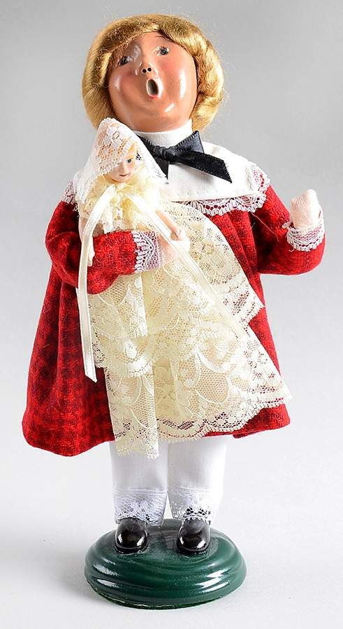 Traditional Assorted Carolers Girl With Doll-Blond Hair - Nb829, No Box by Byers' Choice Ltd-1