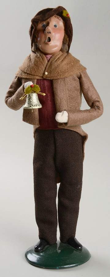 Traditional Assorted Carolers Man With Bell-Brown - No Box by Byers' Choice Ltd-1