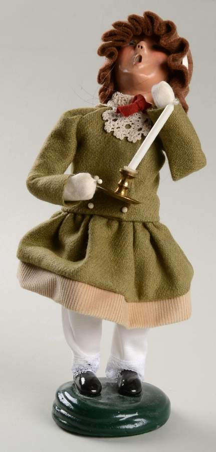 Traditional Assorted Carolers Girl With Candlestick - Nb855, No Box by Byers' Choice Ltd-1