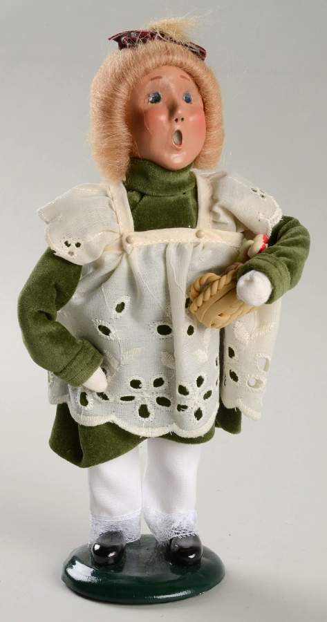 Traditional Assorted Carolers Girl W/ Basket Cookies/Candy - Nb854, No Box by Byers' Choice Ltd-1
